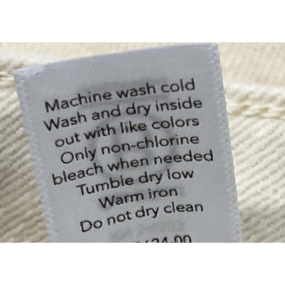 Athleta Sculptek Jeans Womens Sz 8 Cream High Rise Straight Leg Ankle Stretch - Picture 10 of 10